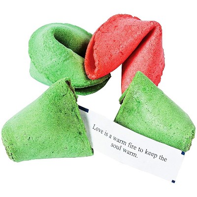 Christmas Fortune Cookies (50 pieces) Individually Wrapped Great Taste - Holiday Treats for Kids, Party Supplies, Party Favors