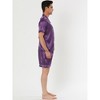 Lars Amadeus Men's Short Sleeve Top and Pants Summer Satin Pajama Sets - 3 of 4