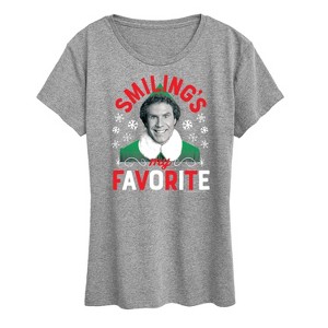 Women's - ELF - Christmas Smilings My Favorite Short Sleeve Graphic T-Shirt - 1 of 4