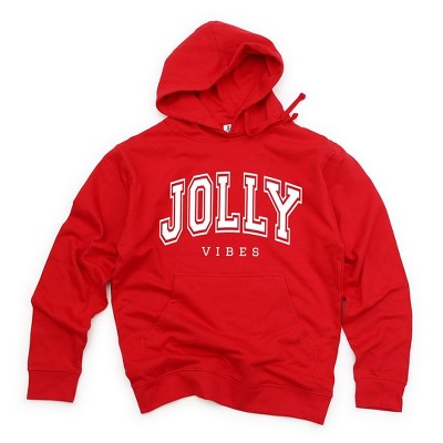 Simply Sage Market Women's Graphic Hoodie Jolly  Vibes Varsity Thick Outline