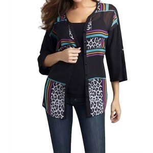 Women's Wild Hues Long Cardigan - ANGEL - 1 of 2