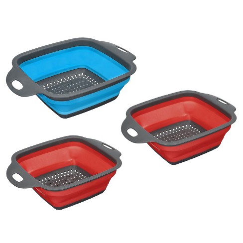 Square Multicolor Silicone Collapsible Filter Basket for Home Uses (Basket  811-1)