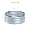 LuxenHome 35.83in Round Galvanized Steel Raised Garden Bed Planter Silver - 3 of 4