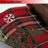 Aoibox Christmas Stocking Red and Black Buffalo Plaid with Black Moose Embroidery Farmhouse Style Large Capacity 1 Piece Holiday Decor - 4 of 4