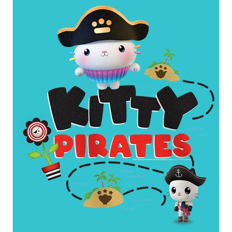 Girl's DreamWorks: Gabby's Dollhouse Kitty Pirates T-Shirt, 2 of 5