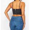 Women's Cabbage Roses Satin Crop Top - Hot & Delicious - 2 of 2