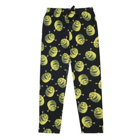 Men s Shrek Woven Knit Pajama Pants Black Target