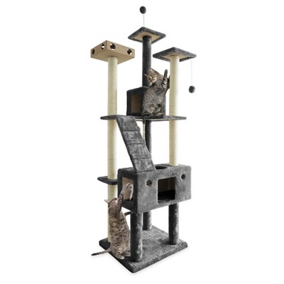 FurHaven Tiger Tough Double Decker Playground Cat Tree