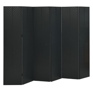 vidaXL 6-Panel Room Divider Black 94.5"x70.9" Steel - 1 of 1