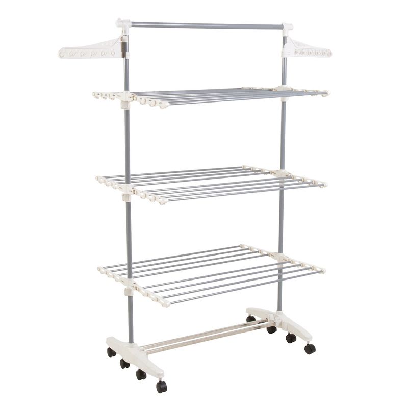 Heavy Duty 3 Tier Laundry Rack- Stainless Steel Clothing Shelf for Indoor/Outdoor Use with Tall Bar Best Used for Shirts Towels Shoes- Everyday Home, 2 of 6