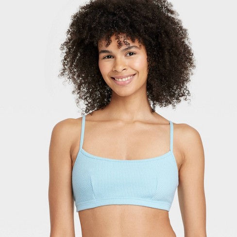 Women's Waffle Bralette - Auden™ Green L : Target