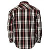 Gioberti Men's Western Plaid Long Sleeve Shirt with Pearl Snap-on - 2 of 4