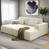 86.6-inch Double Chaise Lounge Sleeper Daybed 35D Full Foam Floor Plush Cloud Sofabed - Leovsnove - 2 of 4