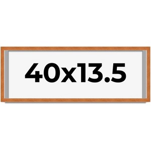 PosterPalooza | Panoramic Modernist Brown Picture Frame - UV Acrylic, Foam Board Backing, Hanging Hardware - 1 of 4