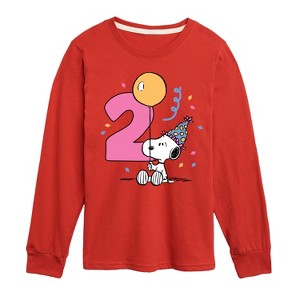 Boys' - Peanuts - Snoopy and Friends Birthday Long Sleeve Graphic T-Shirt - 1 of 4