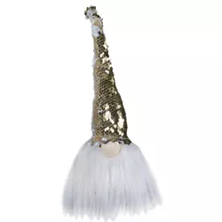 Northlight 12" Elf Silver and Gold Sequin Hat Tabletop Christmas Decoration