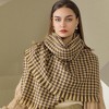 Anna-Kaci Women's Houndstooth Scarf with Soft Cozy Fabric Classic Pattern and Fringe Trim Detailing - 3 of 3