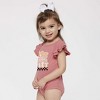 The Juniper Shop Hippity Hoppity Eggs Baby Flutter Sleeve Bodysuit - 2 of 2