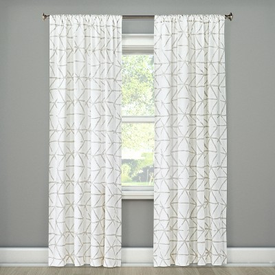 Sketched Triangle Curtain Panel Gray 54 X108 Threshold Target