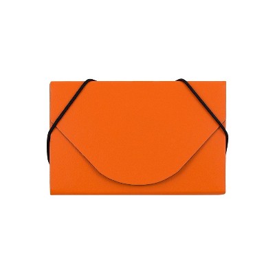 JAM PAPER Matte Business Card Case with Flap Orange (369032736)