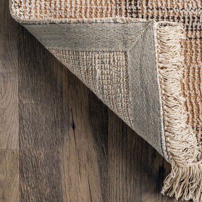 Ginger Cotton-Blend Handmade Area Rug in Earthy Tones 5' x 8'