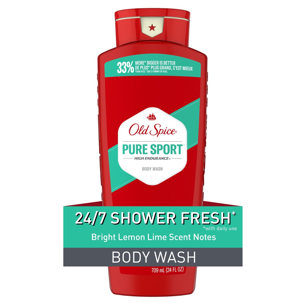 Photos - Shower Gel Old Spice High Endurance Pure Sport Body Wash - 24 fl oz 
