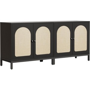 Coucheta Rattan Sideboard Cabinets - with Woven Doors & Adjustable Shelves for Dining Room, Living Room, Entryway, Available in Colors - 1 of 4