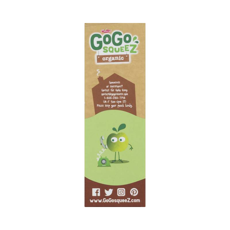 Gogo Squeez Organic Apple Cinnamon Applesauce on the Go - Case of 12/4 packs, 3.2 oz, 5 of 8