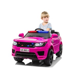 Sandinrayli 12V Kids Ride on Police Car Eletriced Toy Car with Remote Control - 1 of 4