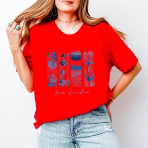 Simply Sage Market Sea La Vie Lighthouse Short Sleeve Tee - 1 of 4