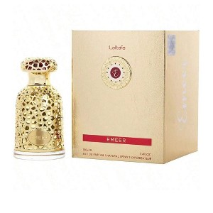 Lattafa Emeer By Lattafa Unisex Sandalwood, Cedarwood, Patchouli, Ambergris, Olibanum Eau De Parfum Spray 3.4 Oz - 1 of 1