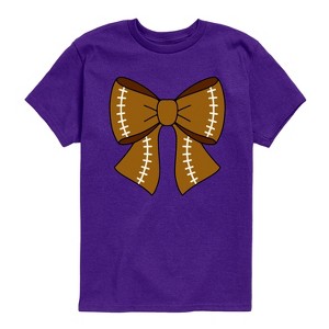 Boys' - Instant Message - Football Bow Short Sleeve Graphic T-Shirt - 1 of 4
