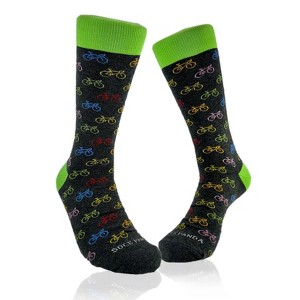 Colorful Bicycle Pattern Socks from the Sock Panda (Men's Sizes Adult Large) - 1 of 4