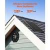 VEVOR Gable Mount Fan, 12In Solar Power Attic Exhaust Fan with Thermostat & Outer Mesh, 1300 CFM Cools Up to 1850 Sq.Ft, Quiet Ventilation,Black - 3 of 4