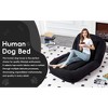Folding Sofa Chair with 5 Adjustable Positions, Plush Floor Lounge Chair for Gaming, Meditation, Relaxation, and More - 4 of 4
