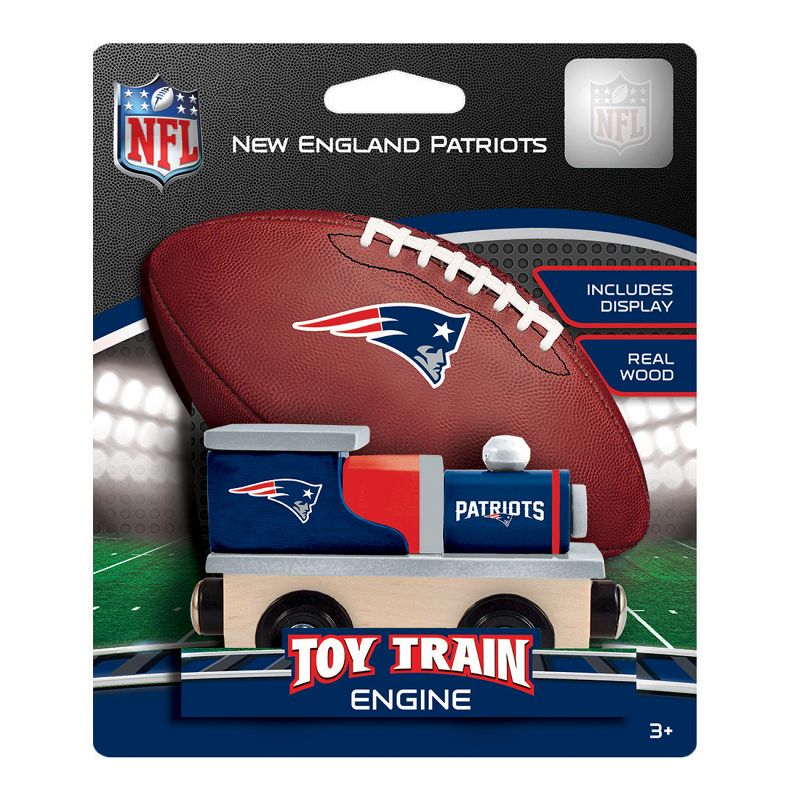MasterPieces Officially Licensed NFL New England Patriots Wooden Toy Train Engine For Kids, 3 of 5