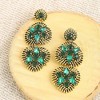 SOHI Women's Pink Stone Drop Earrings - 2 of 3