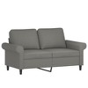 vidaXL 2-seater Sofa Dark grey Fabric (100% polyester), metal, plywood - 3 of 4