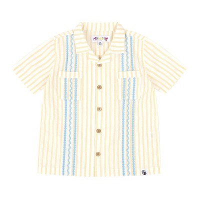 Mixed Up Clothing Boys Bordado Short Sleeve Button Down Shirt