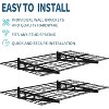 2Pcs Black Grid Wall Shelves, 800 lbs Industrial Steel Frame, Detachable Anti-Slip Storage Rack with Hooks for Garage, Kitchen, Utility Room& Laundry - 4 of 4