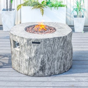 Moda Furnishings 23.8'' H x 40'' W Magnesium Oxide Propane Outdoor Fire Pit Table with Lid - 1 of 4