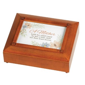 Dicksons Mother Holds Child's Hand Walnut Finish Polymer Jewelry Box - 1 of 3