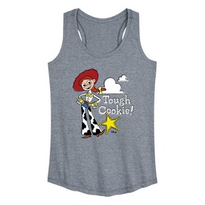 Women's - Disney - Jessie Tough Cookie Graphic Racerback Tank - 1 of 4