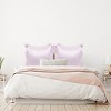 PiccoCasa Satin Silky Oxford Machine Washable Envelope Closure Euro Sham Pillowcases 2 Pcs - 2 of 4