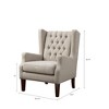 CAVINAS Polyester Accent Chair with Tufted Back and Solid Wood Legs,Cozy Upholstered Living Room Chairs,Reading Chairs for Living Room - 3 of 4