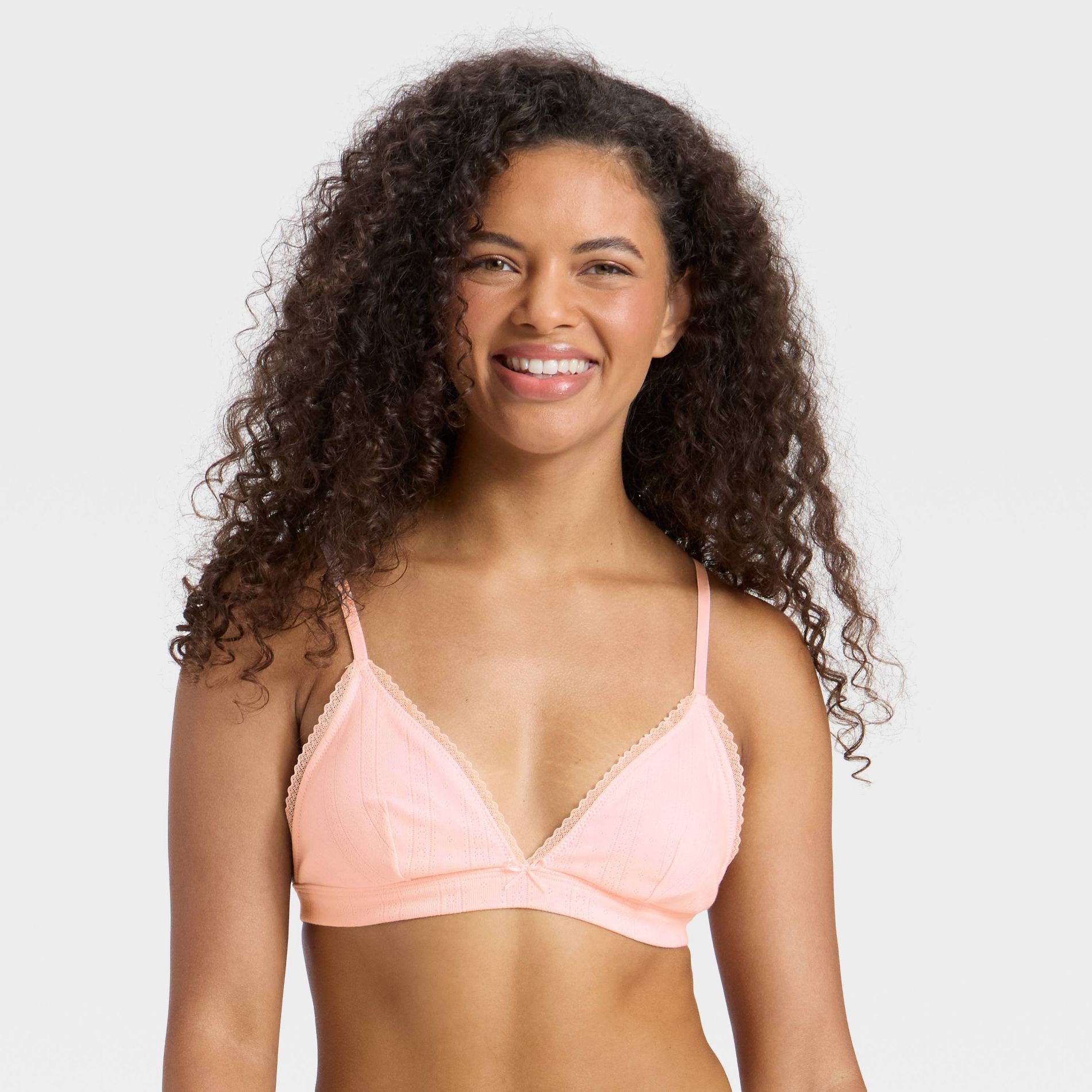 Women's Pointelle Triangle Bralette - Wild Fable™
