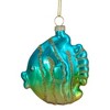 Northlight Tropical Fish Glass Christmas Ornament - 3" - Turquoise and Yellow - 4 of 4