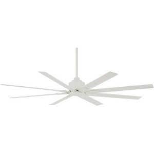 65" Minka Aire Modern Outdoor Ceiling Fan with Remote Control Flat White Wet Rated for Patio Exterior House Home Porch Gazebo Barn - 1 of 4