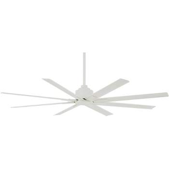 65" Minka Aire Modern Outdoor Ceiling Fan with Remote Control Flat White Wet Rated for Patio Exterior House Home Porch Gazebo Barn