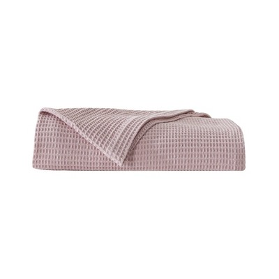 Knit Waffle Weave Cotton Bed Blanket - Patina Vie